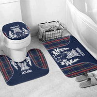 Custom Scotland Curling Bathroom Set Scottish Thistle Mix Tartan Pattern - Wonder Print Shop