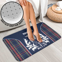 Custom Scotland Curling Bathroom Set Scottish Thistle Mix Tartan Pattern - Wonder Print Shop