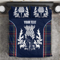 Custom Scotland Curling Bedding Set Scottish Thistle Mix Tartan Pattern - Wonder Print Shop