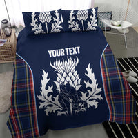 Custom Scotland Curling Bedding Set Scottish Thistle Mix Tartan Pattern - Wonder Print Shop