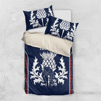 Custom Scotland Curling Bedding Set Scottish Thistle Mix Tartan Pattern - Wonder Print Shop