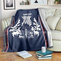Custom Scotland Curling Blanket Scottish Thistle Mix Tartan Pattern - Wonder Print Shop