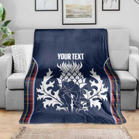 Custom Scotland Curling Blanket Scottish Thistle Mix Tartan Pattern - Wonder Print Shop