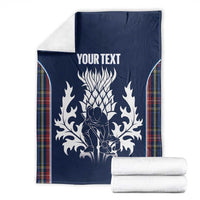 Custom Scotland Curling Blanket Scottish Thistle Mix Tartan Pattern - Wonder Print Shop