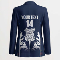 Custom Scotland Curling Blazer Scottish Thistle Mix Tartan Pattern - Wonder Print Shop