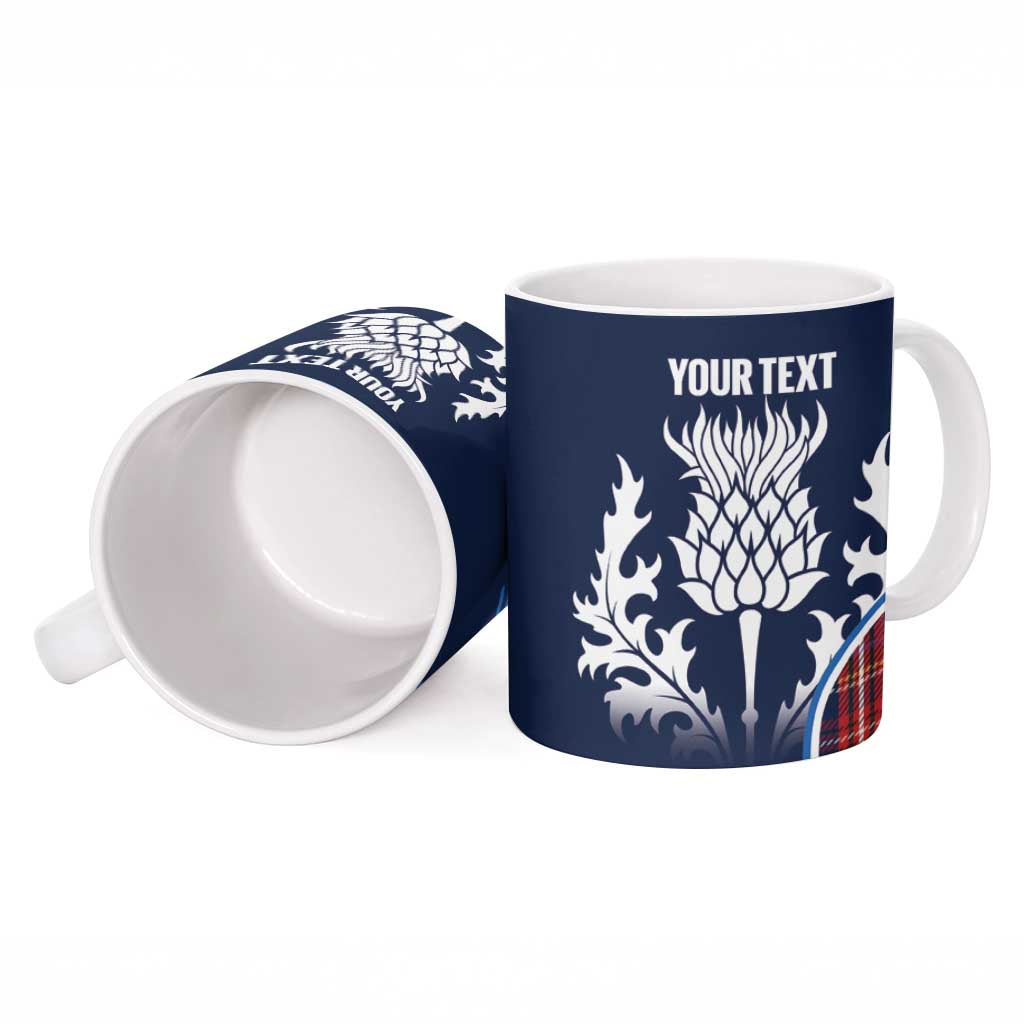 Custom Scotland Curling Ceramic Mug Scottish Thistle Mix Tartan Pattern - Wonder Print Shop
