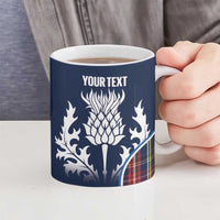 Custom Scotland Curling Ceramic Mug Scottish Thistle Mix Tartan Pattern - Wonder Print Shop