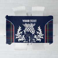 Custom Scotland Curling Tablecloth Scottish Thistle Mix Tartan Pattern - Wonder Print Shop