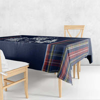 Custom Scotland Curling Tablecloth Scottish Thistle Mix Tartan Pattern - Wonder Print Shop
