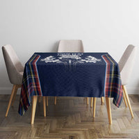 Custom Scotland Curling Tablecloth Scottish Thistle Mix Tartan Pattern - Wonder Print Shop