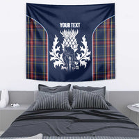 Custom Scotland Curling Tapestry Scottish Thistle Mix Tartan Pattern - Wonder Print Shop