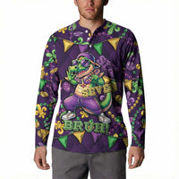 Six Seven Alligator Mardi Gras Button Sweatshirt 67 Gen Alpha Slang Carnival Beads