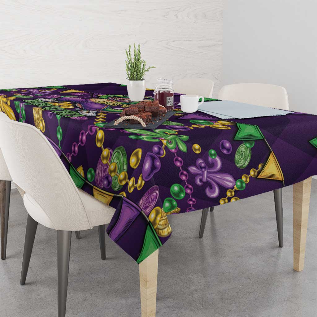 Six Seven Alligator Mardi Gras Tablecloth 67 Gen Alpha Slang Carnival Beads