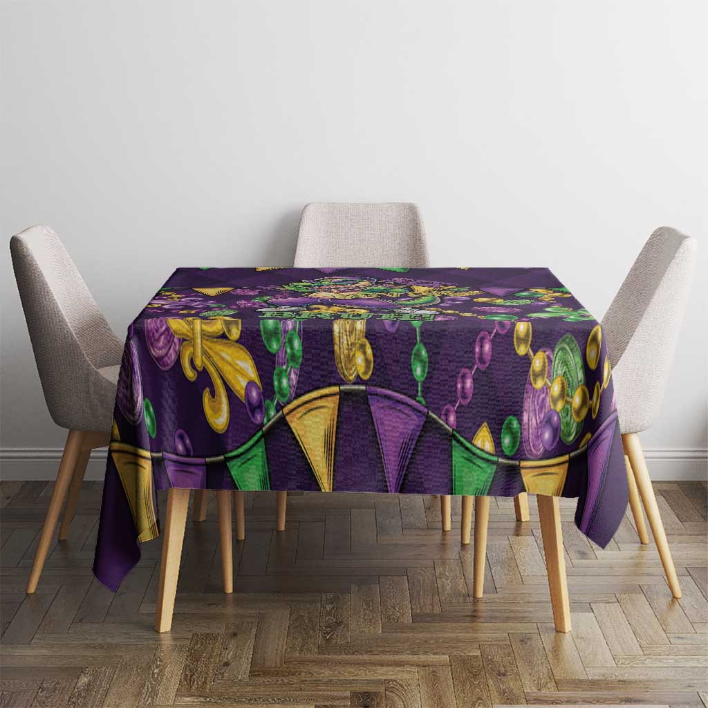 Six Seven Alligator Mardi Gras Tablecloth 67 Gen Alpha Slang Carnival Beads