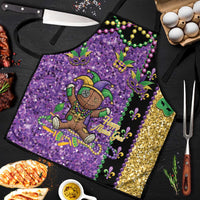 Voodoo Doll Mardi Gras Apron Throw Me Something Mister Glitter Effect
