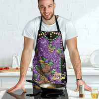 Voodoo Doll Mardi Gras Apron Throw Me Something Mister Glitter Effect