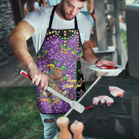 Voodoo Doll Mardi Gras Apron Throw Me Something Mister Glitter Effect