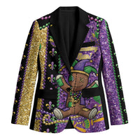 Voodoo Doll Mardi Gras Blazer Throw Me Something Mister Glitter Effect
