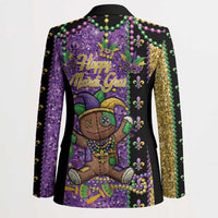Voodoo Doll Mardi Gras Blazer Throw Me Something Mister Glitter Effect