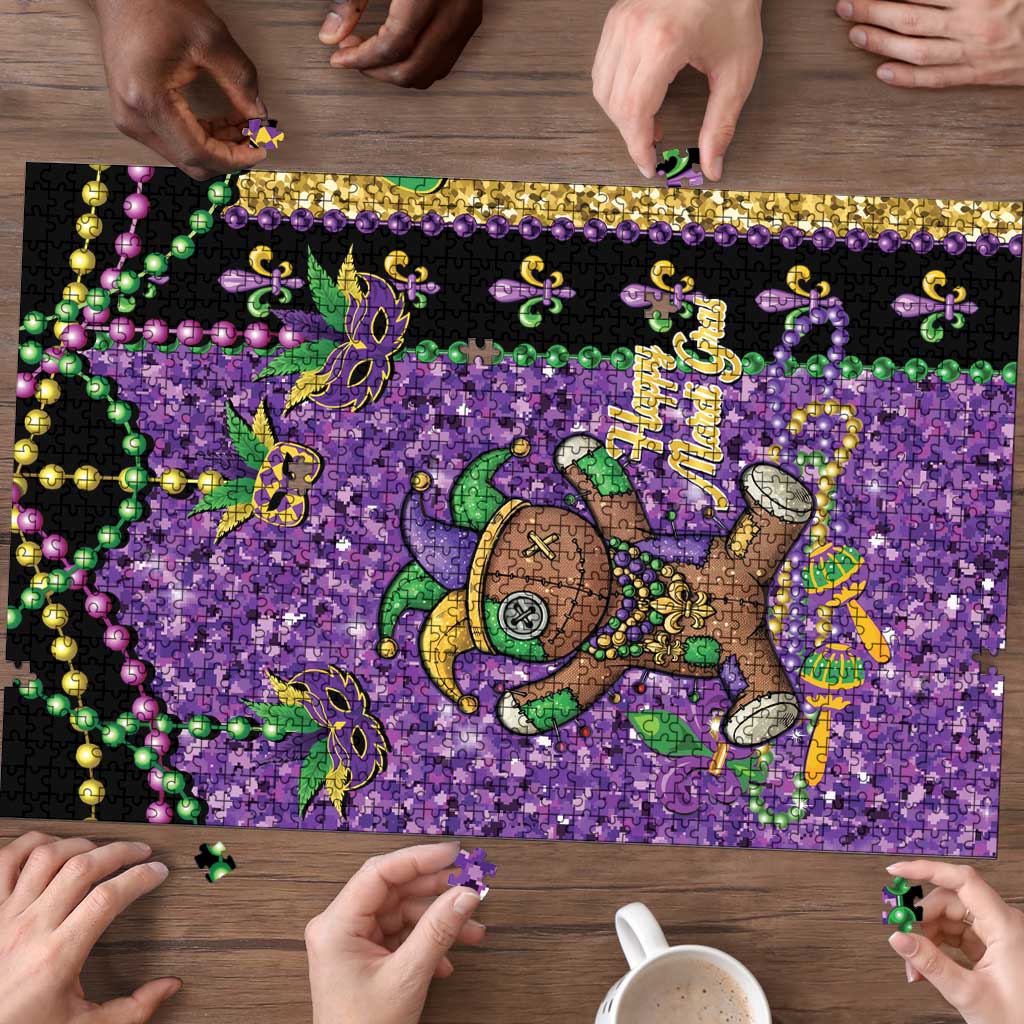 Voodoo Doll Mardi Gras Puzzle Throw Me Something Mister Glitter Effect