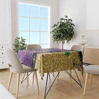 Voodoo Doll Mardi Gras Tablecloth Throw Me Something Mister Glitter Effect
