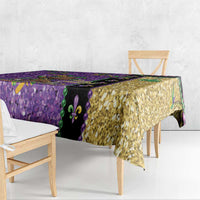 Voodoo Doll Mardi Gras Tablecloth Throw Me Something Mister Glitter Effect