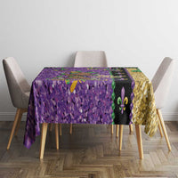 Voodoo Doll Mardi Gras Tablecloth Throw Me Something Mister Glitter Effect