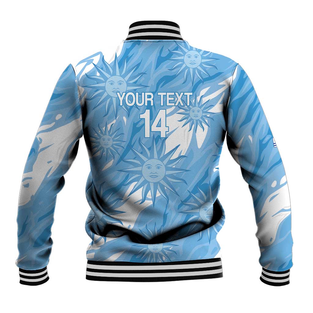 Uruguay 2026 Football Custom Baseball Jacket Vamos La Celeste Sol de Mayo Style