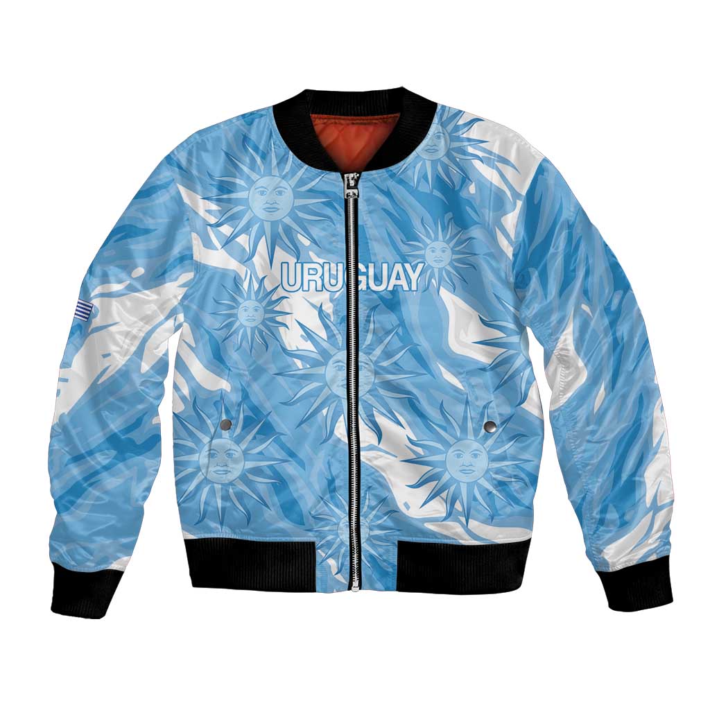Uruguay 2026 Football Custom Bomber Jacket Vamos La Celeste Sol de Mayo Style