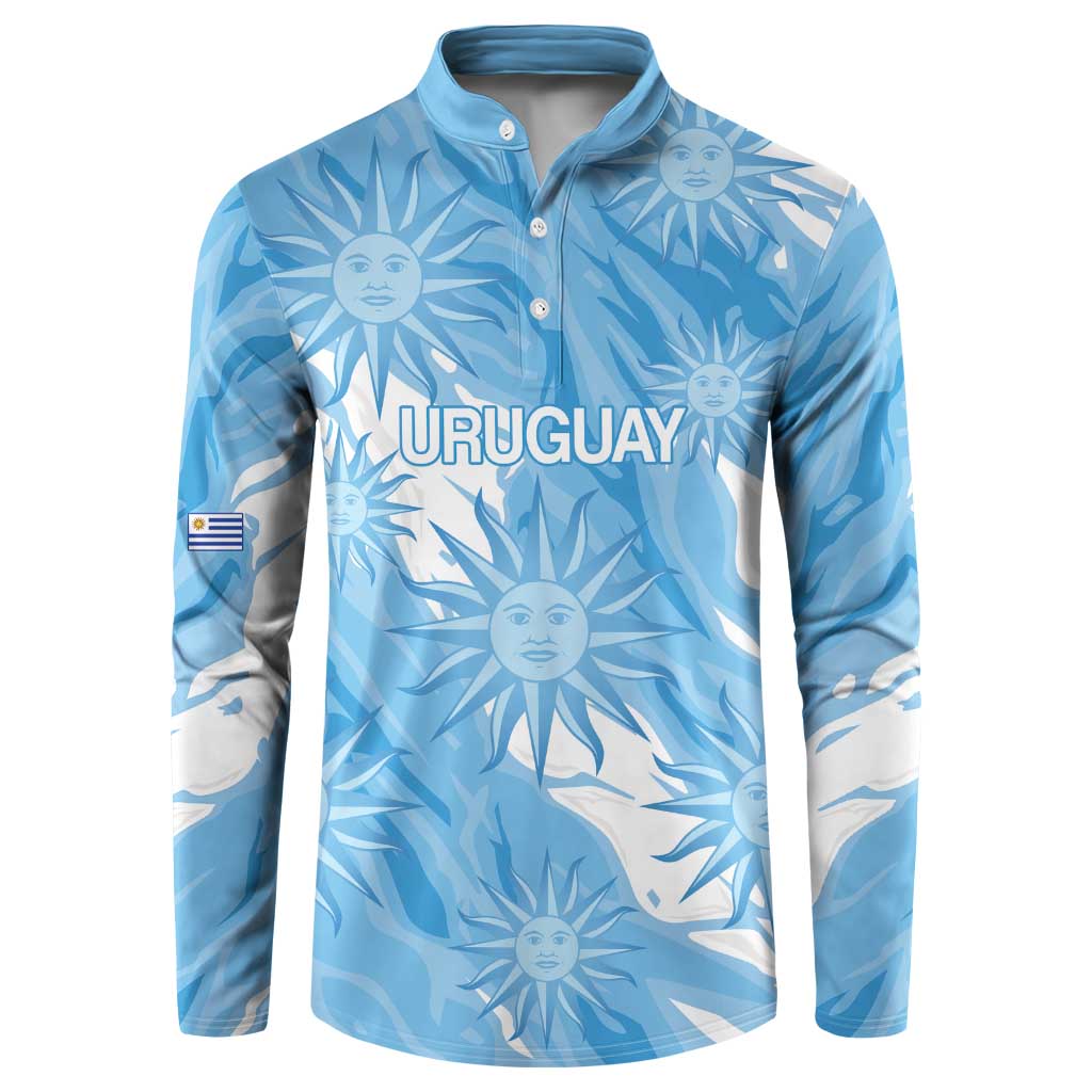 Uruguay 2026 Football Custom Button Sweatshirt Vamos La Celeste Sol de Mayo Style