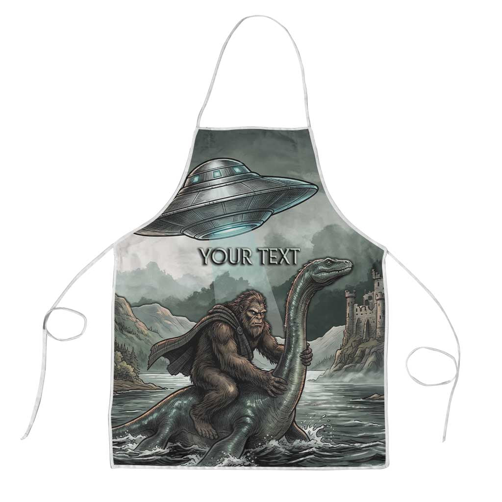 Bigfoot Loch Ness Monster UFO Believe Personalized Apron World Cryptids Gothic Style