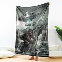 Bigfoot Loch Ness Monster UFO Believe Personalized Blanket World Cryptids Gothic Style