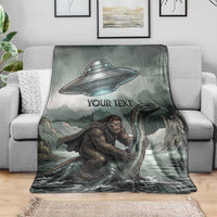 Bigfoot Loch Ness Monster UFO Believe Personalized Blanket World Cryptids Gothic Style