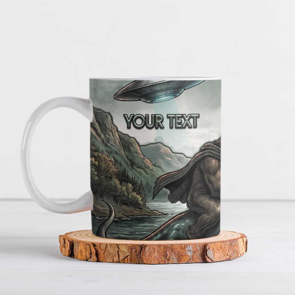 Bigfoot Loch Ness Monster UFO Believe Personalized Ceramic Mug World Cryptids Gothic Style