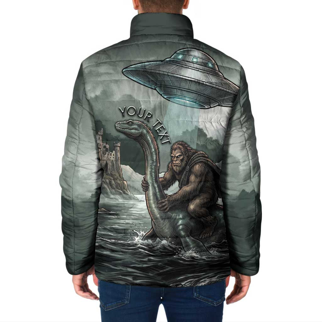 Bigfoot Loch Ness Monster UFO Believe Personalized Padded Jacket World Cryptids Gothic Style