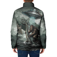 Bigfoot Loch Ness Monster UFO Believe Personalized Padded Jacket World Cryptids Gothic Style