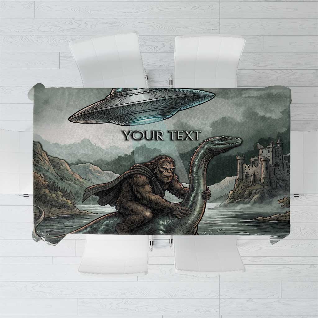 Bigfoot Loch Ness Monster UFO Believe Personalized Tablecloth World Cryptids Gothic Style