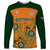 Australia Rugby Long Sleeve Shirt 2023 Go Wallabies Aboriginal World Cup - Wonder Print Shop