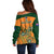 Australia Rugby Off Shoulder Sweater 2023 Go Wallabies Aboriginal World Cup - Wonder Print Shop