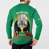 Gabon Independence Day Button Sweatshirt Memorial Leon Mba Monument - Wonder Print Shop
