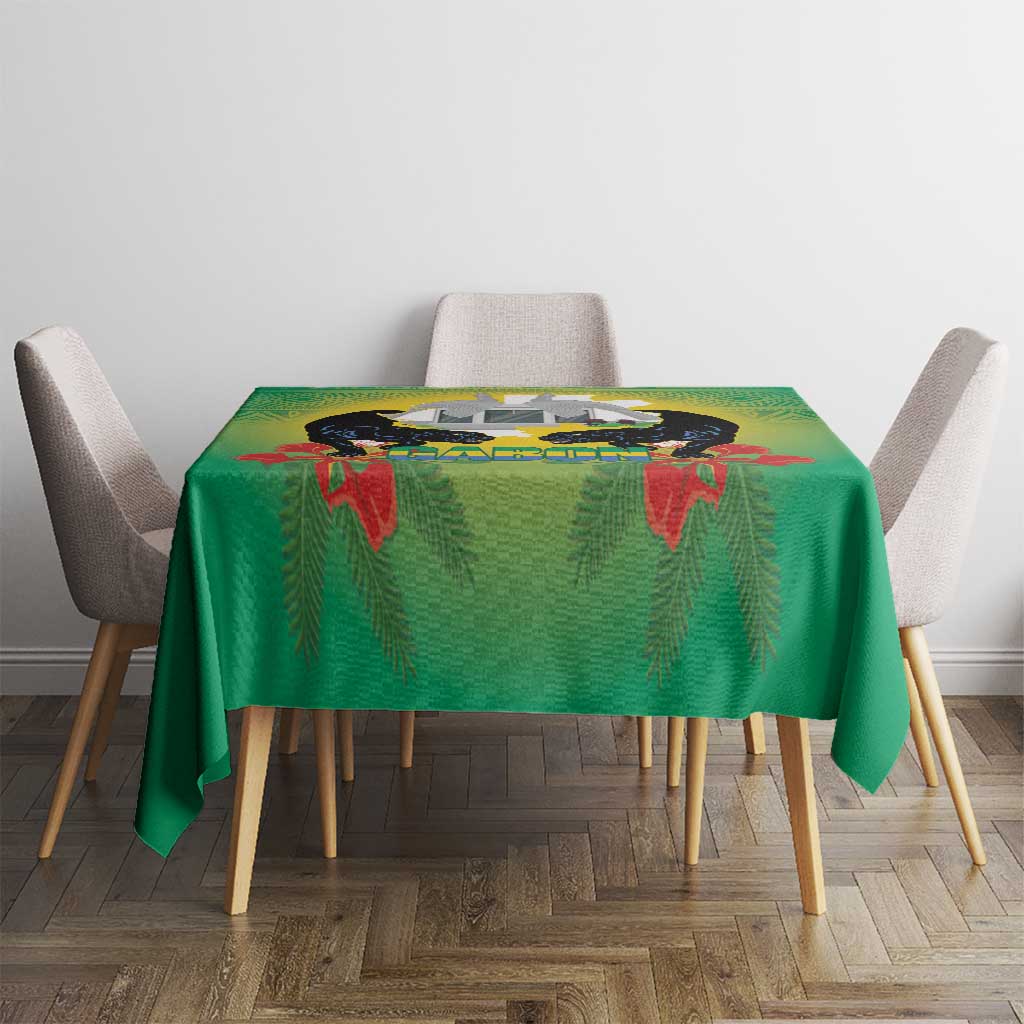Gabon Independence Day Tablecloth Memorial Leon Mba Monument - Wonder Print Shop