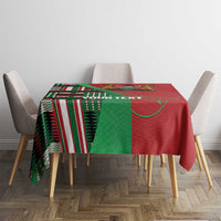 Custom Kenya Cricket Tablecloth Come On Simbas Kente Pattern - Wonder Print Shop