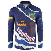 Custom Ecuador 2026 Football Button Sweatshirt Come On La Tri Grunge Style