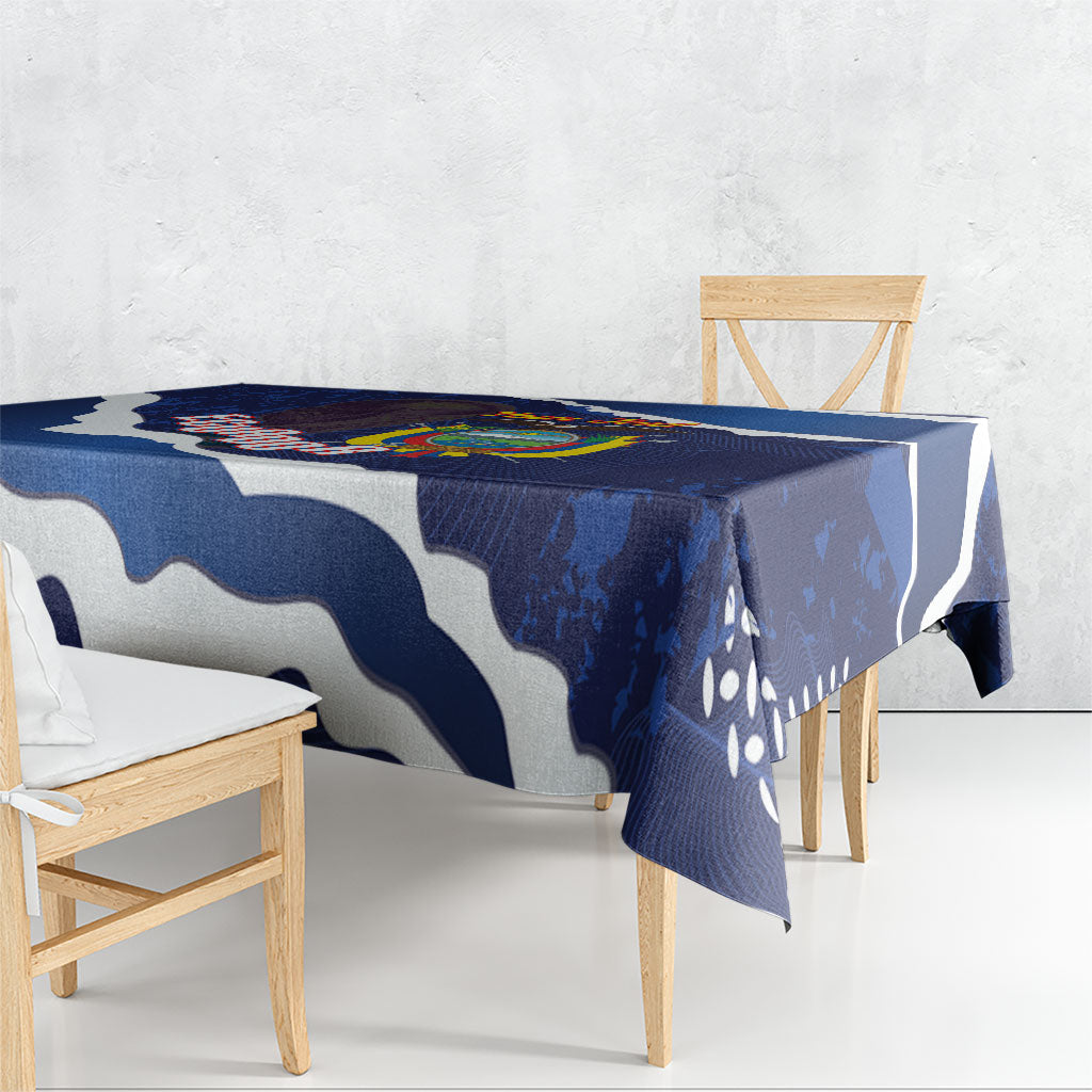 Custom Ecuador 2026 Football Tablecloth Come On La Tri Grunge Style