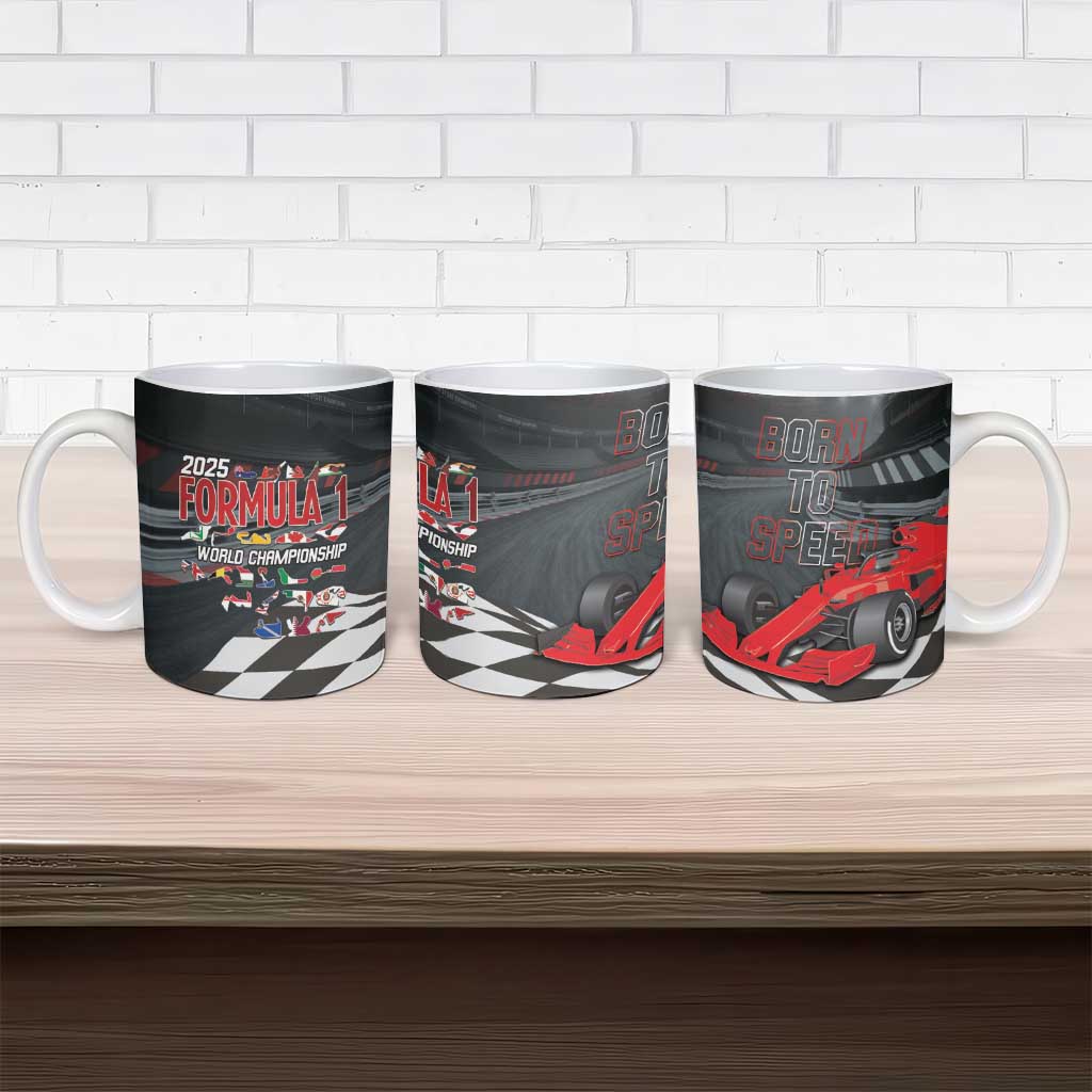 Racing Car 2025 Ceramic Mug GP Circuits Born To Speed - Wonder Print Shop