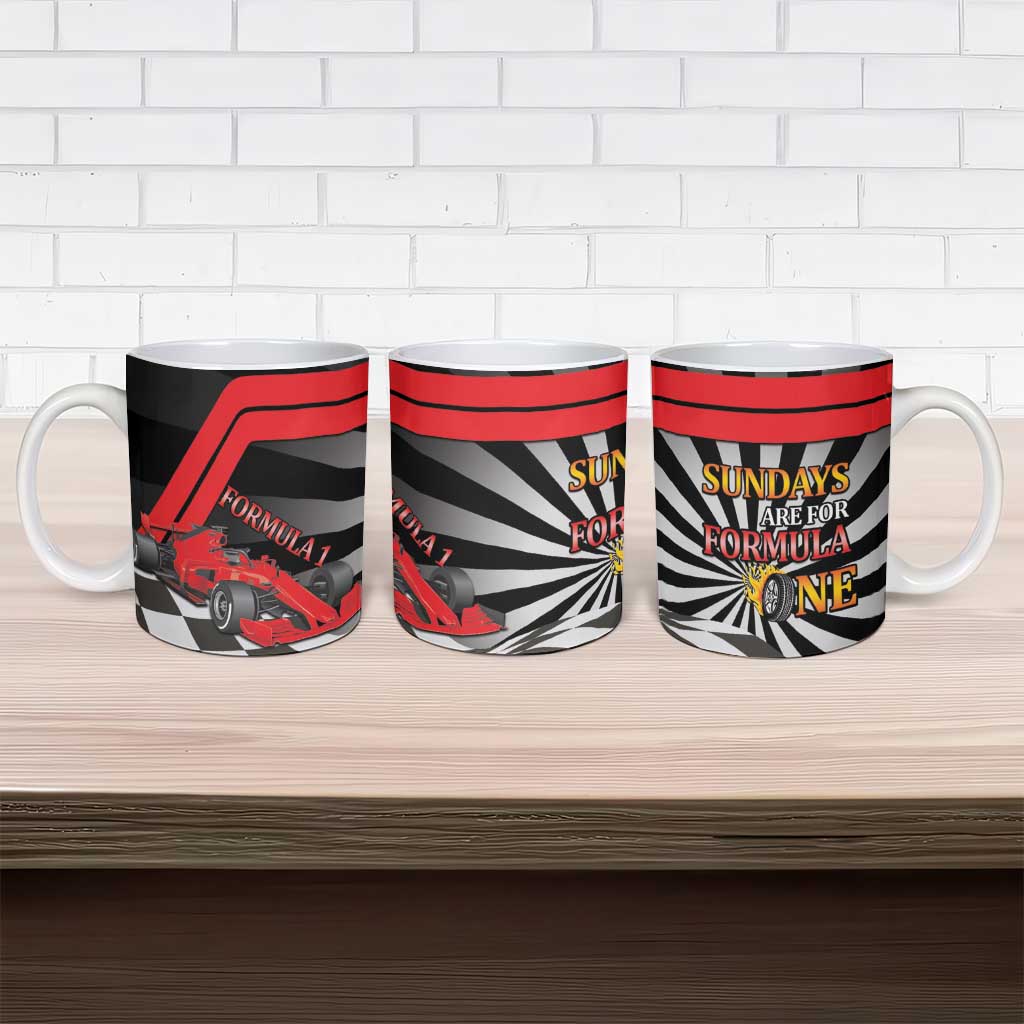 Sundays Are For Formula Racing Ceramic Mug - Wonder Print Shop