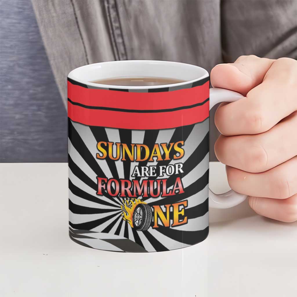 Sundays Are For Formula Racing Ceramic Mug - Wonder Print Shop