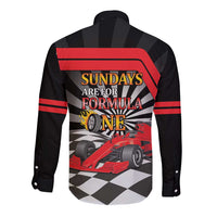 Sundays Are For Formula Racing Long Sleeve Button Shirt - Wonder Print Shop