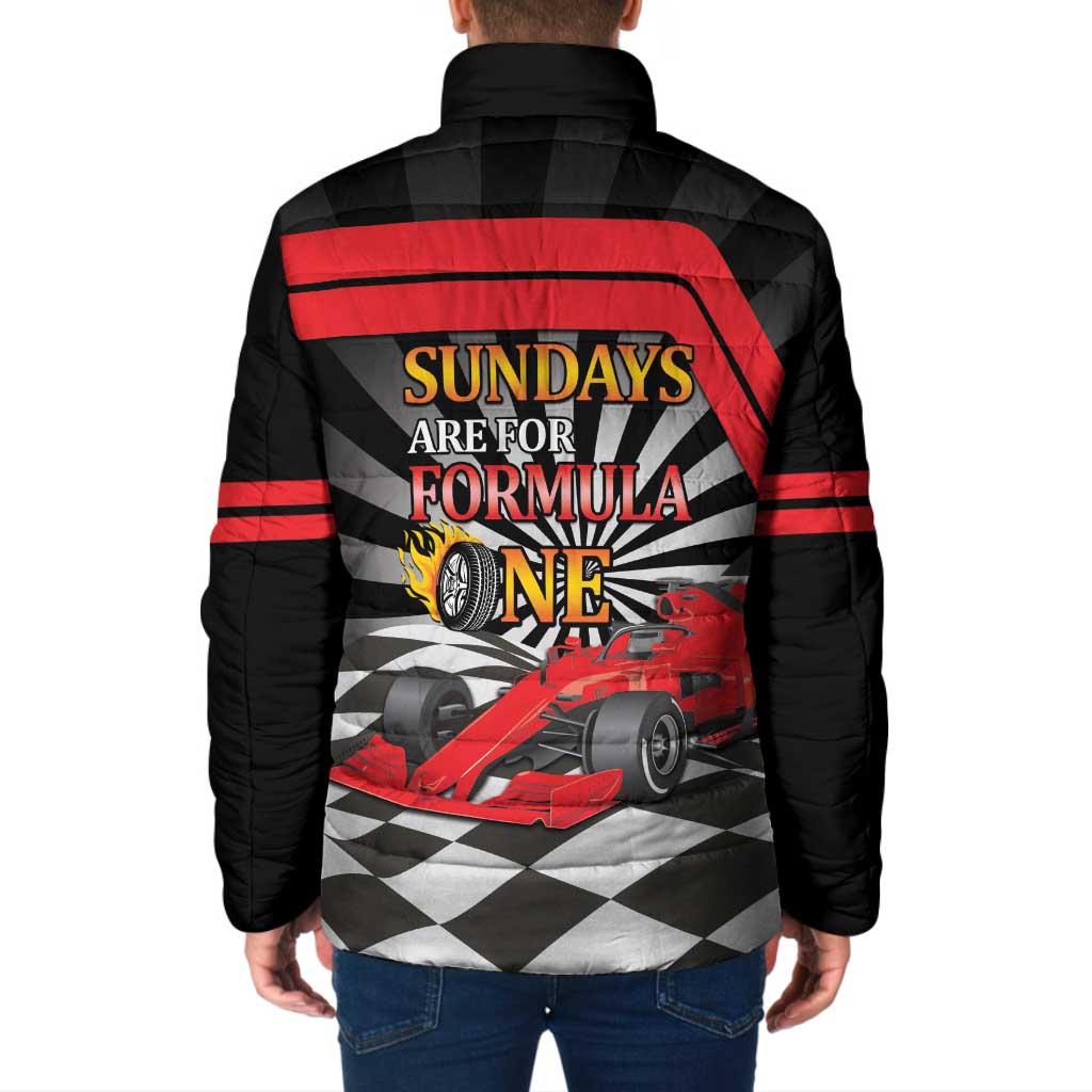 Sundays Are For Formula Racing Padded Jacket - Wonder Print Shop