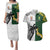 South Africa And Fiji Rugby Couples Matching Puletasi Dress and Hawaiian Shirt 2023 World Cup Fijian Tapa With Kente Pattern - Wonder Print Shop